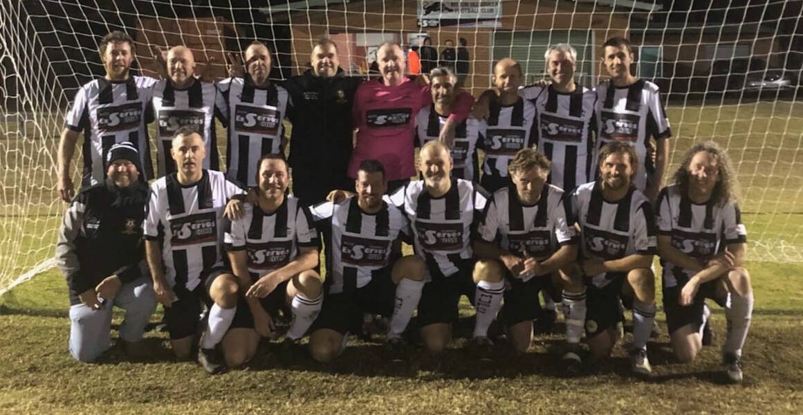 BACK-TO-BACK: The Milton-Ulladulla Panthers over 35s men's football team, who were recently crowned the 2018 Shoalhaven Football competition champions.