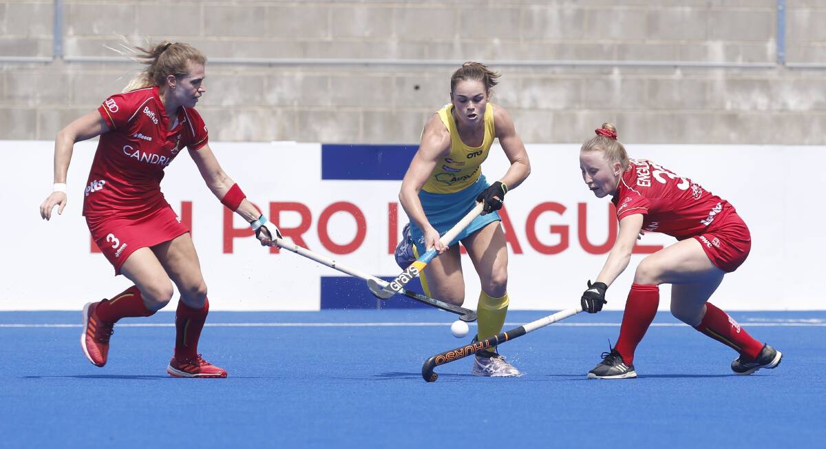 Mollymook's Kalindi Commerford goes on the attack during a recent Pro League match. Photo: Hockey Australia