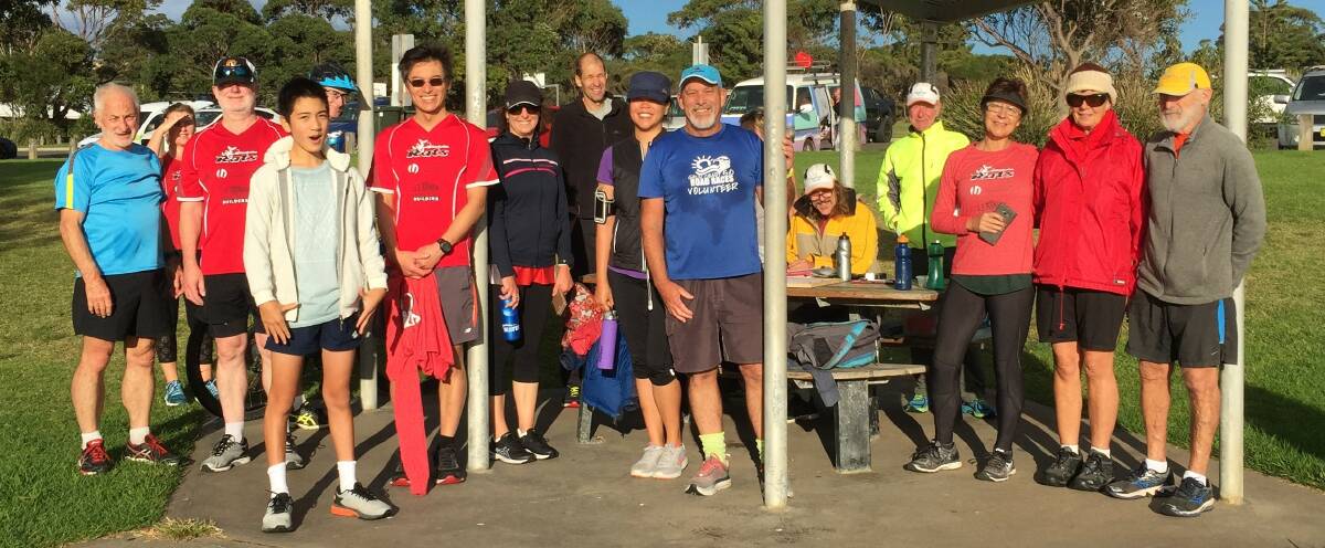 Ulladulla RATS smiling at the end of the 5.5 and 10km handicap event on Sunday at South Mollymook.