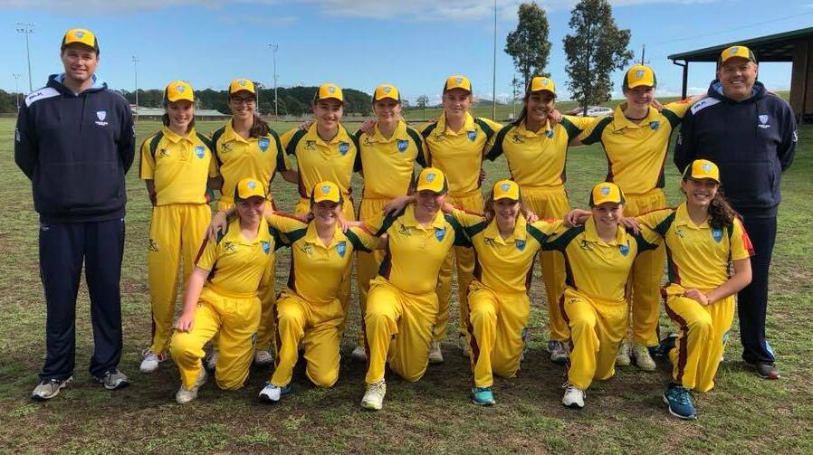 The Greater Illawarra Zone under 15s women's team. Photo: CRICKET NSW