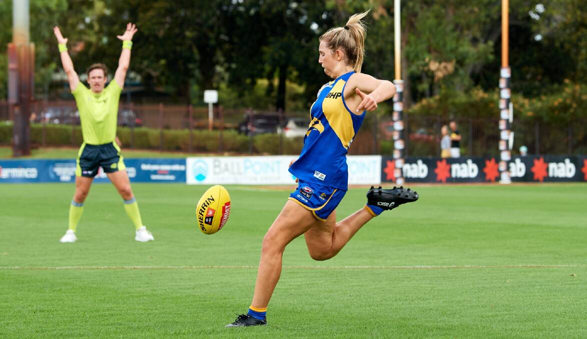 Nowra's Maddy Collier will be looking to build on her strong debut season with West Coast in 2021. Photo: Eagles Media