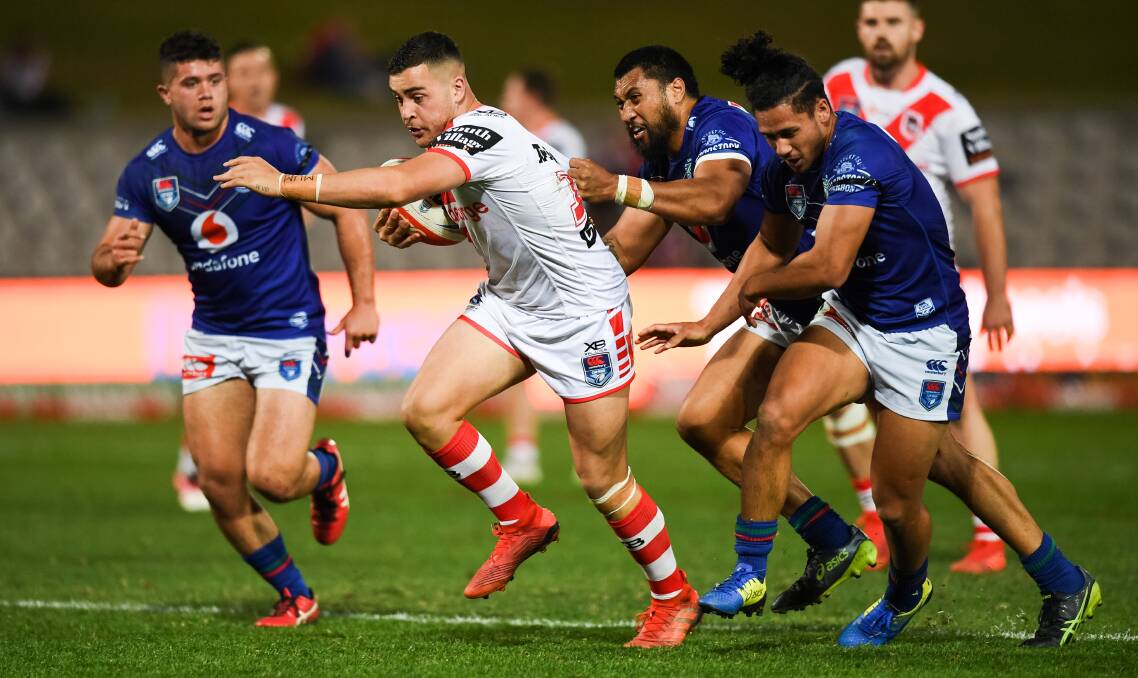 Jayden Morgan, in action for St George Illawarra's NSW Canterbury Cup side, will join an already dangerous Jamberoo forward pack. Photo: Nathan Hopkins/NRL Imagery