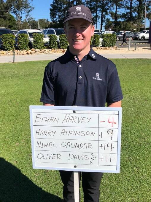 Kiama Downs' Ethan Harvey after shooting four-under. Photo: Supplied