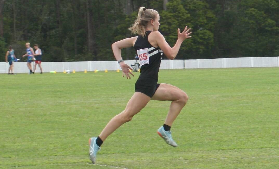 Top results: Lauren Percival from Milton Ulladulla Little Athletics Club finished first in both the U15 girls 100m and 200m at the zone titles. Photo: Angela Colusso.