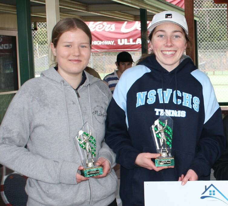 Open Girls Doubles: Winners Emily Dippel and Brittany Anderson. 