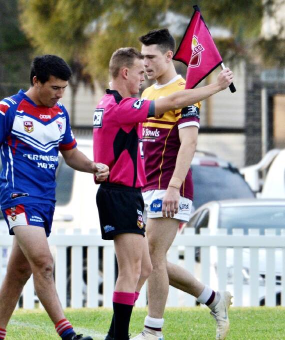 Group Seven's Bailey Warren, who will be making his first grade debut this weekend, during the Shellharbour and Gerringong match at Ron Costello Oval earlier this season. Photo: GREG RIGBY SPORTS PHOTO