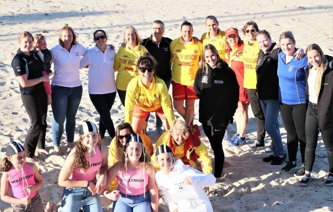 READY TO GO: Some of the female Mollymook Surf Lifesavers planning for the new season.