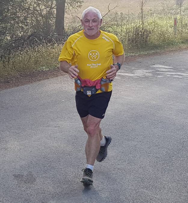 Out of the fog: Bob running well and soaking up the serenity along The River Road, Nelligen, on Sunday, May 19.