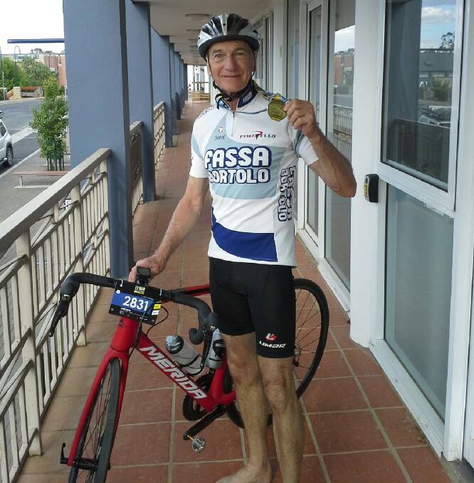 Ain't no mountain high enough: Mollymook's Johnny Louth, who will turn 70 in four months, has just completed the "L'Étape Australia", a punishing 170km bike ride through the Australian Alps.