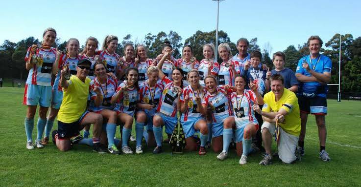 David Hatch (back row, fourth from right) and his premiership winning Milton-Ulladulla Bulldogs WLT in 2014. 