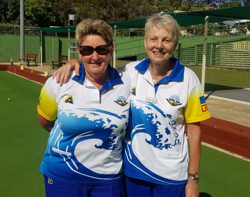 Mollymook Beach women's bowls: Minor Consistency Championship, winner Diane Field (left) and runner-up Denise Hayes.