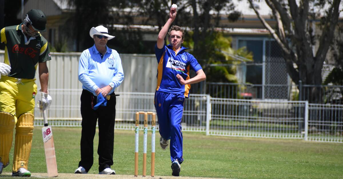 Not enough: Ulladulla United's Angus Rutherford picked up one wicket in the game against Shoalhaven Ex-Servicemens on Saturday. Photo: DAMIAN McGILL
