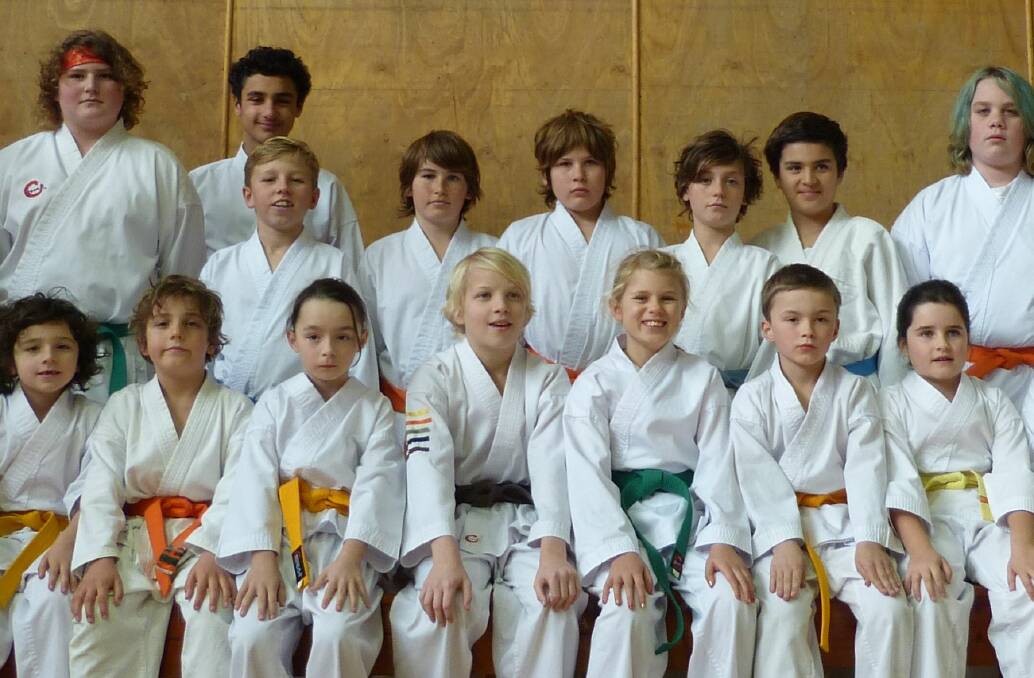 Well done: Some of the successful students at the Sakura Bana Budo winter grading held last month at Milton.