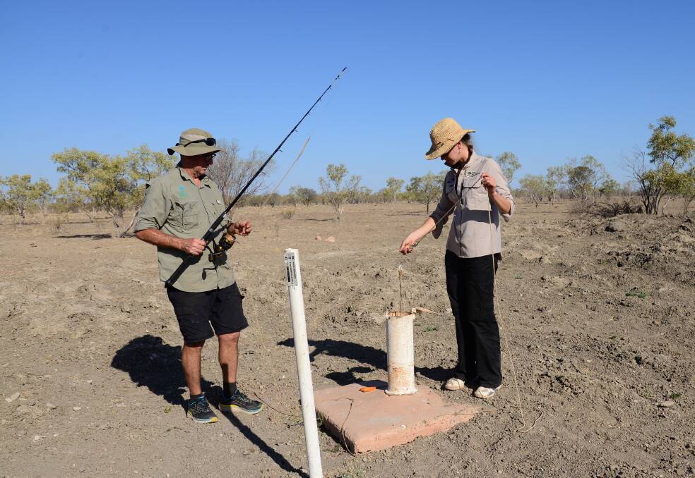 FISHY BUSINESS: CSIRO's Dr Daryl Nielsen and Charles Darwin University's Dr Stefanie Oberprieler fishing for stygofauna back in 2019. Pictures: CSIRO.