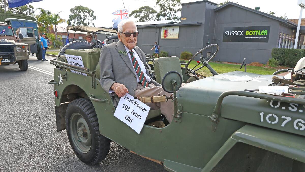 PIC OF THE WEEK: Veteran Fred Power at the Sussex Inlet Anzac Day march, photographed by John Kinsey. Send photos to editorial.mutimes@fairfaxmedia.com.au
