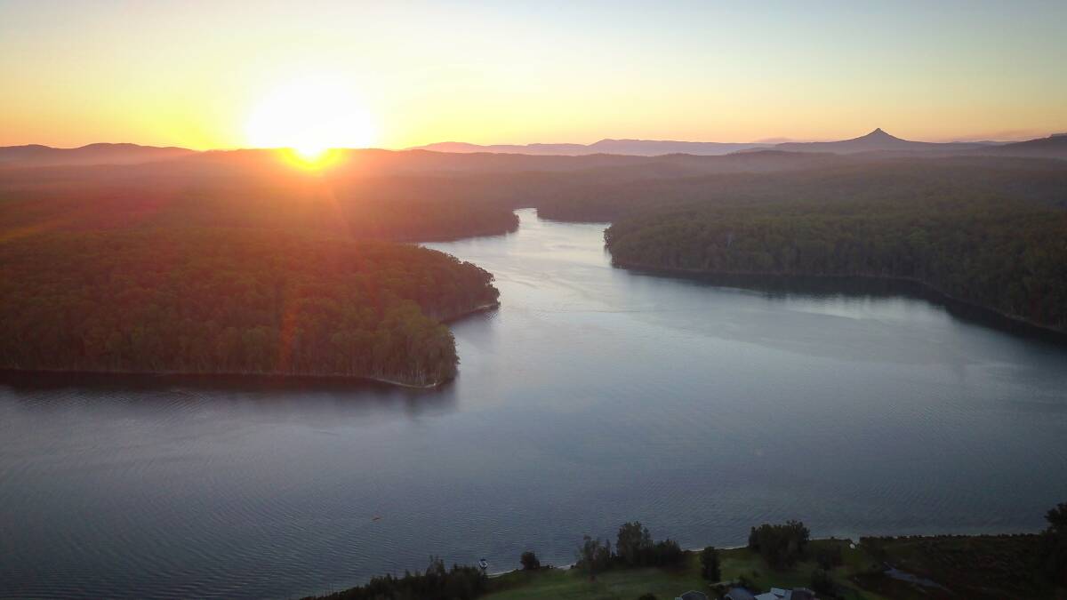 PIC OF THE WEEK: Hesam Nikpour's drone shot of a sunset behind Burrill Lake.