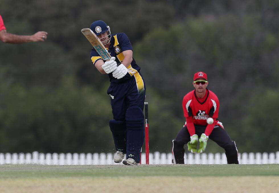 Batsman Ryan Maguire struck an impressive half-century for Greater Illawarra on Friday afternoon. Photo: Robert Peet