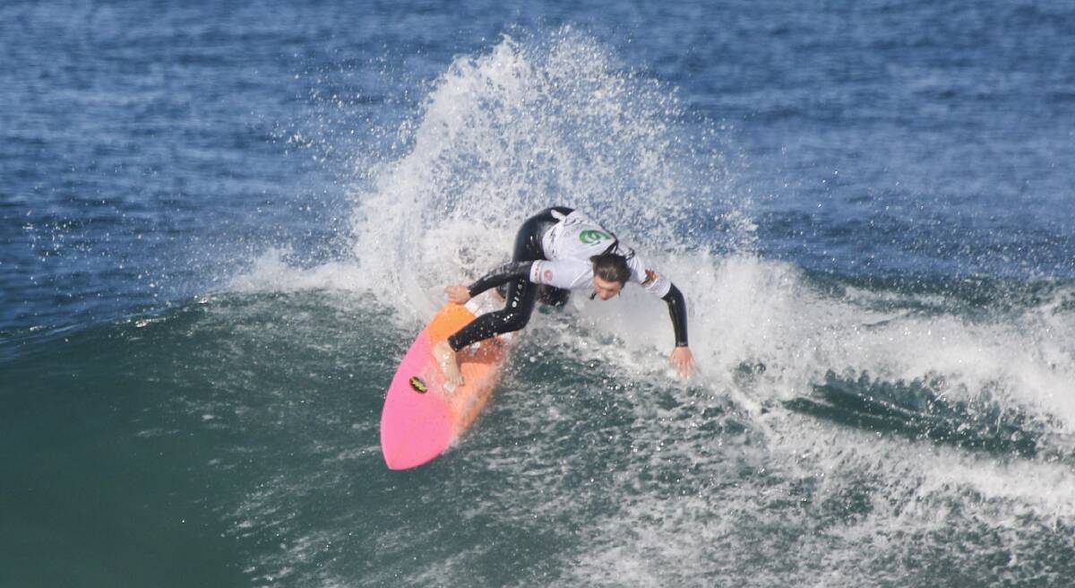 Werri Beach teenager Holly Wishart finished second in the under 16 girls category. Photo: Josh Brown/Surfing NSW