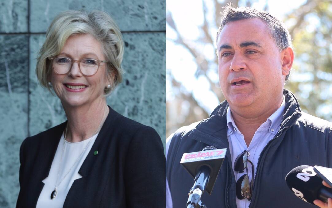Indi MP Helen Haines and NSW Deputy Premier John Barilaro