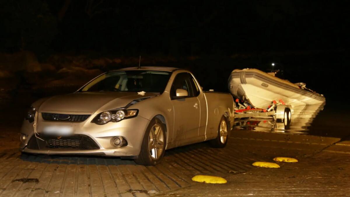 Police raided a dinghy as it docked at the tiny Parsley Bay boat ramp on the Central Coast on Christmas Day 2016. Photo: NSW Police Media