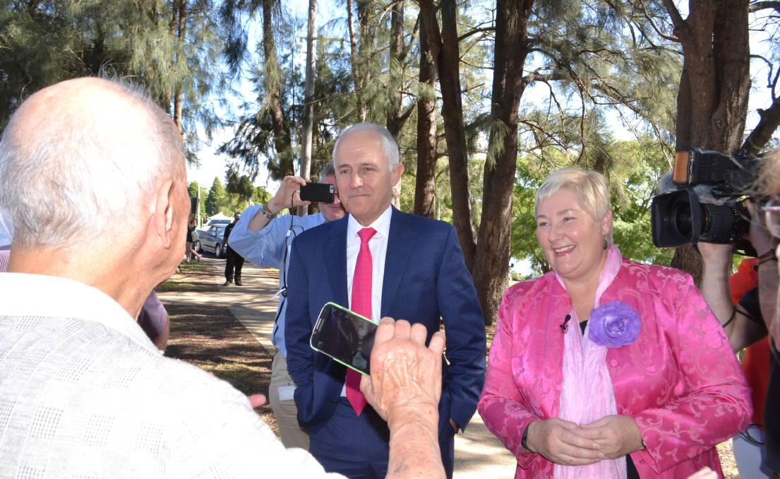 Prime Minister Malcolm Turnbull and Gilmore MP Ann Sudmalis visit the Shoalhaven in May. Picture: Rebecca Fist