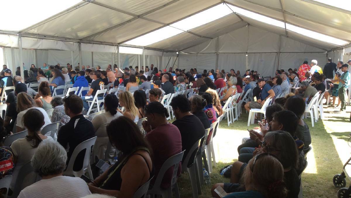 BIG MEETING: The Yuin nation's South Coast Native Title meeting at Narooma was huge with around 550 people from 52 family groups attending back in December 2016.