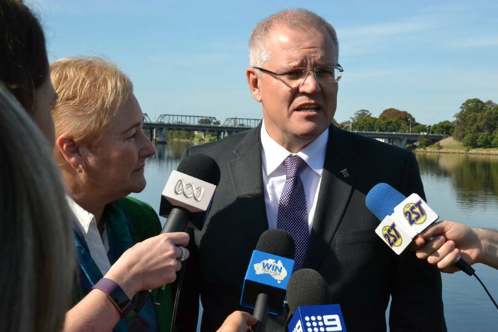 Treasurer Scott Morrison with Gilmore MP Ann Sudmalis at the recent visit to the Shoalhaven. ABC Illawarra was at the visit to report on plans for a new Nowra bridge. 