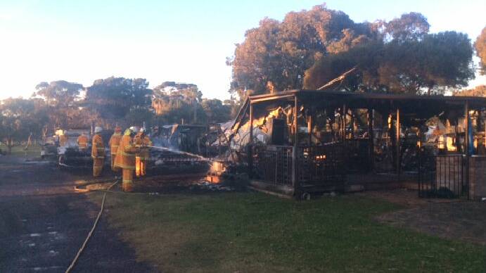 Fire destroys caravans, boats at Kioloa holiday park