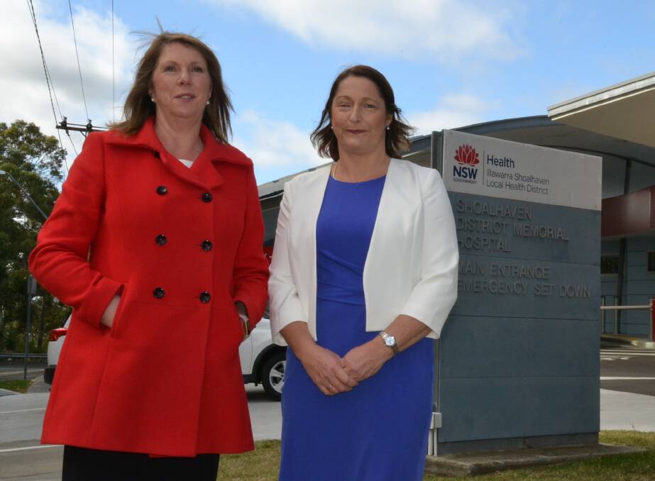 Shadow Minister for Health and Medicare, Catherine King in Nowra earlier in the week with Gilmore Labor candidate Fiona Phillips.