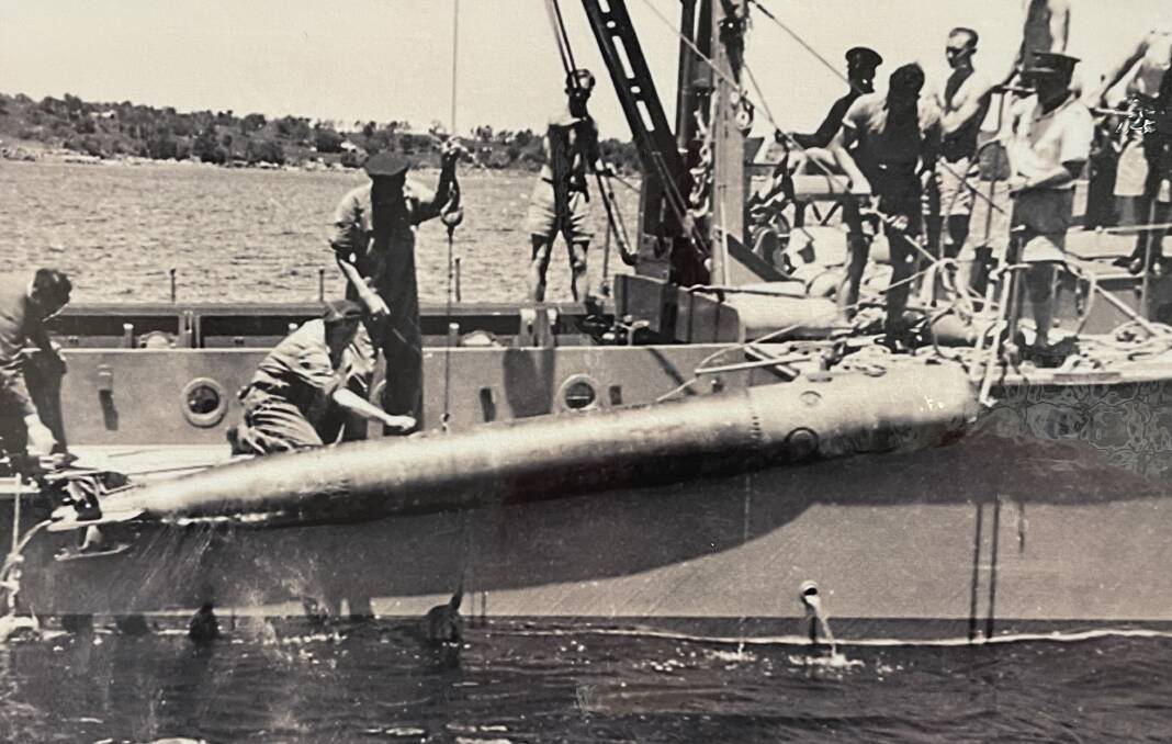 RAAF torpedo recovery vessel in Jervis Bay. Photo: Australian War Memorial