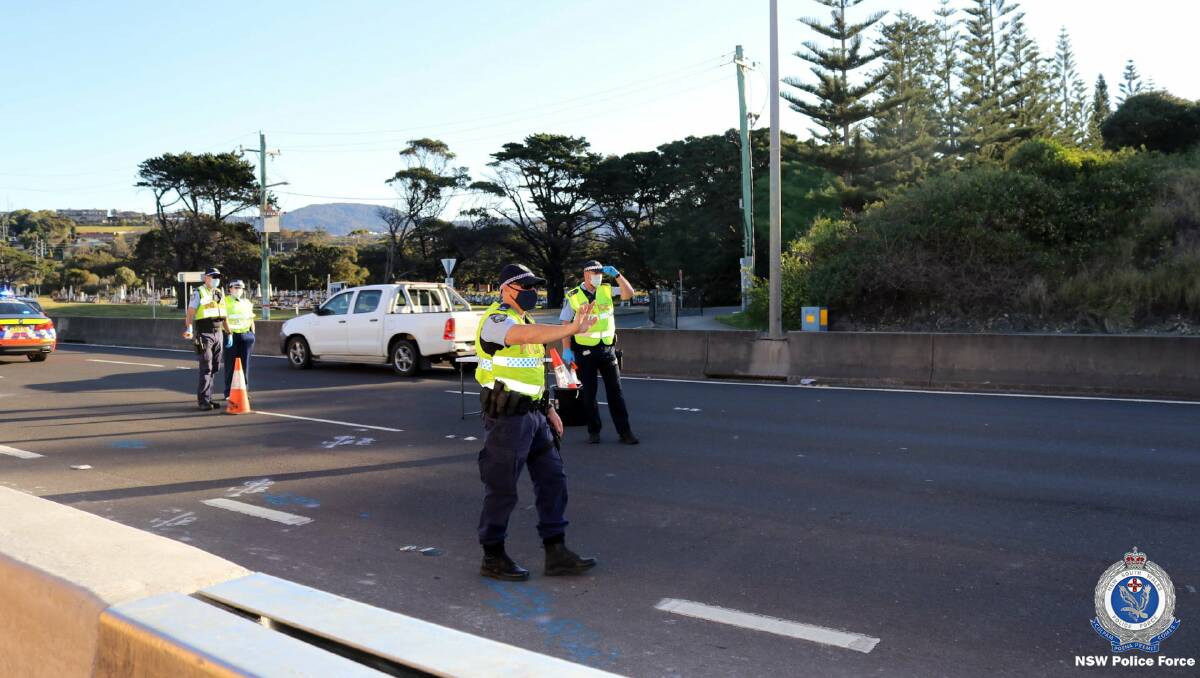 OPERATION: South Coast Police conducted a high visibility operation targeting travellers from Greater Sydney heading south into regional NSW, in breach of the Public Health Order. Image: NSW Police