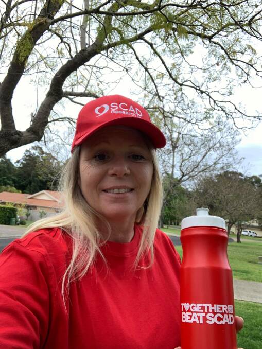 RED'Y TO GO: Shoalhaven SCAD survivor Rachael Hall is encouraging locals to take part in the Shoalhaven SCADaddle fundraising walk at Cambewarra this Sunday.