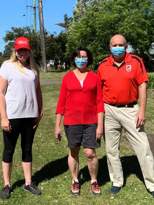 BIG PLANS: SCAD survivor Rachael Hall (left) with Belinda and John Wakefield is keen to see locals take part in Nowra's version of the SCADaddle on Sunday, October 17.