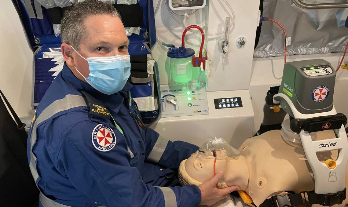 NEW UNIT: Special Operation Intensive Care Paramedic Andrew Kinross onboard one of the Shoalhaven's new intensive care ambulances.