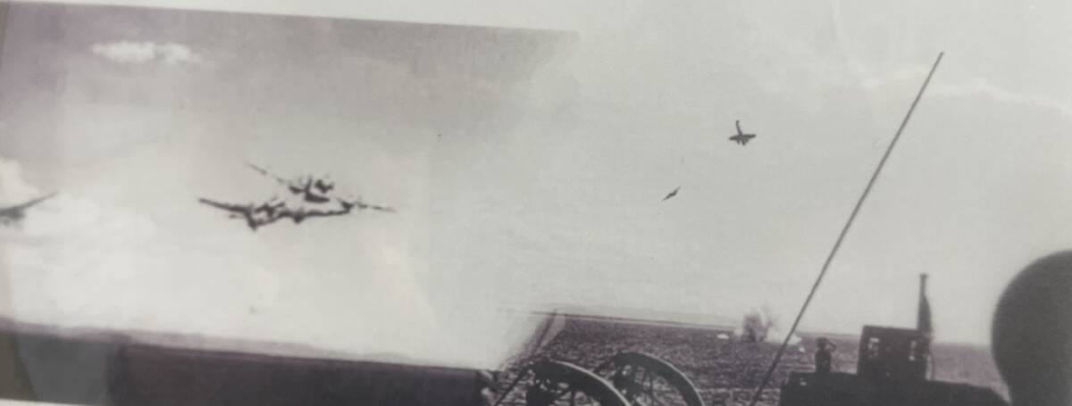 Photos showing the collision between the two Beaufort Bombers over Jervis Bay in April 1943.