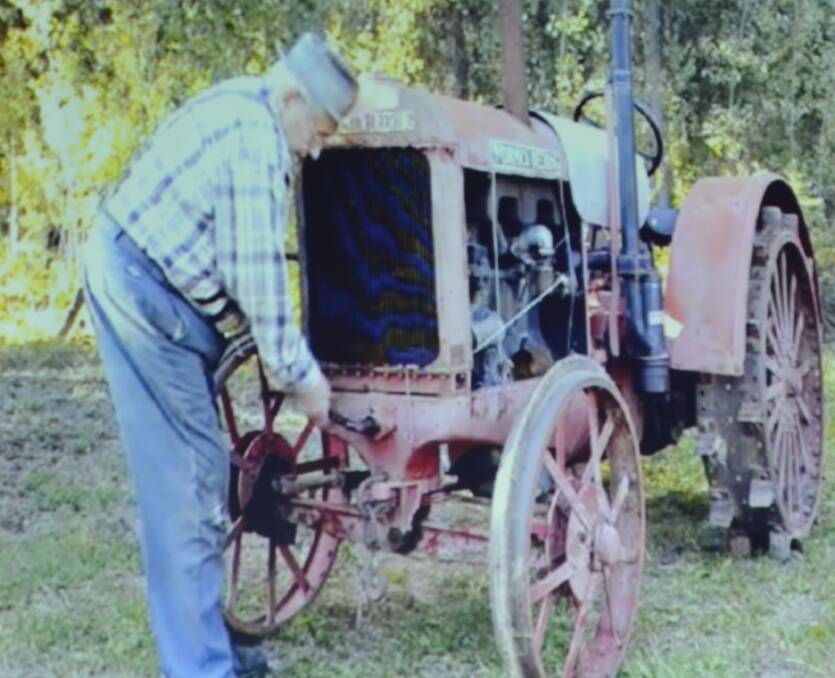 Neighbour Mac Watts had a tractor similar to this with spiked steel wheels which the Bennetts first contracted to do the ploughing.