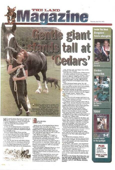 IN THE NEWS: The Cedars' tall timbers have often been in the news.