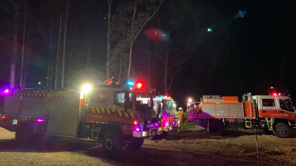 NSW Rural Fire Service and Fire and Rescue NSW crews have been called to a number of fires overnight. Photo: West Nowra RFS
