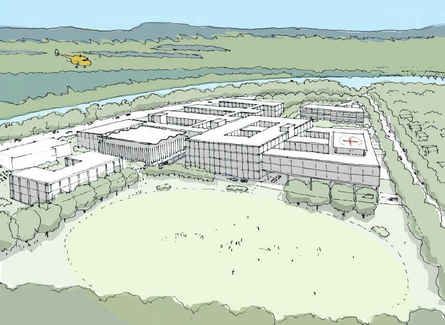 An artists impression of what Shoalhaven District Hospital might look like under the proposed master plan relaesed in June 2018.