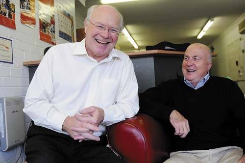 GREAT TEAM: Alan Mulley (left) with his great mate and former Shoalhaven Area Consultative Committee executive officer, the late Milton Lay.