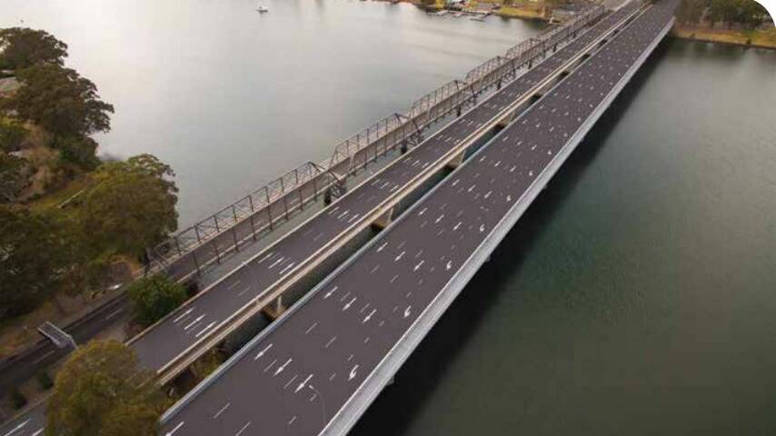 NEW LOOK: An artist's impression of what the new $342 million Nowra bridge could look like. Image: Transport for NSW