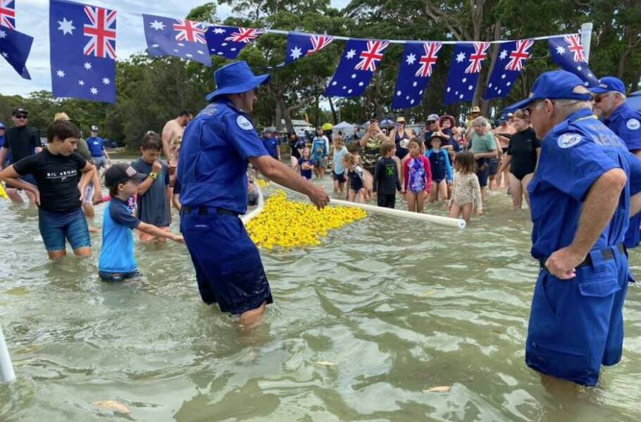 HUGE: The annual Australia Day Marine Rescue Jervis Bay Duck Derby at Moona Moona Creek is always a big event. Image: Marine Rescue Jervis Bay Facebook
