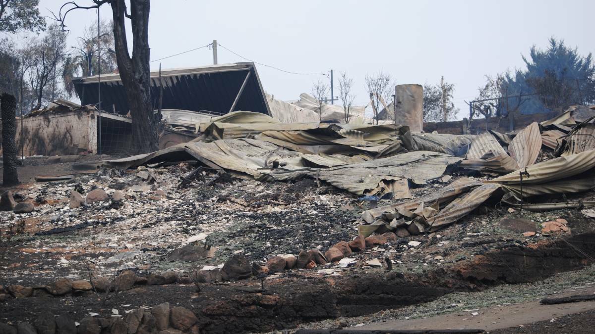 Some of the destruction in and around Conjola Park from the bushfires earlier this year. Photo: Sam Strong