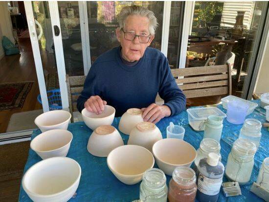 OPEN: Potter Jack Middleton with some of his work, which will be on show this weekend as the Currarong Art Trail opens for June long weekend.
