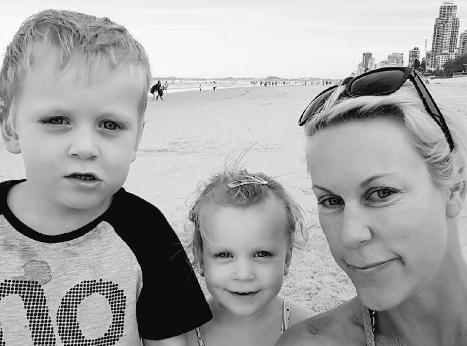FORCED TO QUIT: Michelle Cooney may be forced to leave a job she loves if Gumnut Pre-Kinder shuts. She is unable to secure alternative care for her children Eli, 4, and Summer, 3. Photo: Supplied.