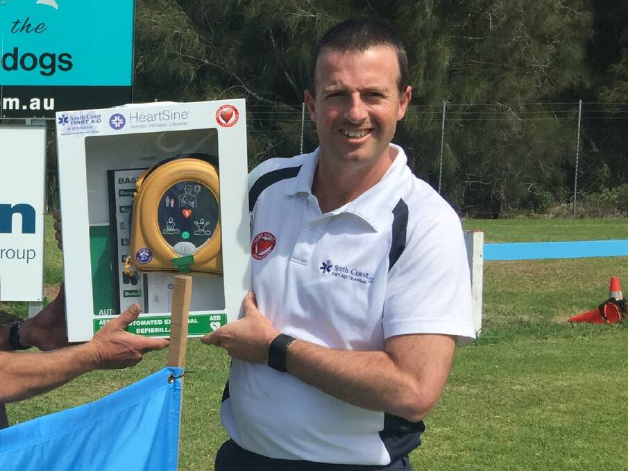 South Coast First Aid's Greg White wants portable defibrillators accessible across the region.