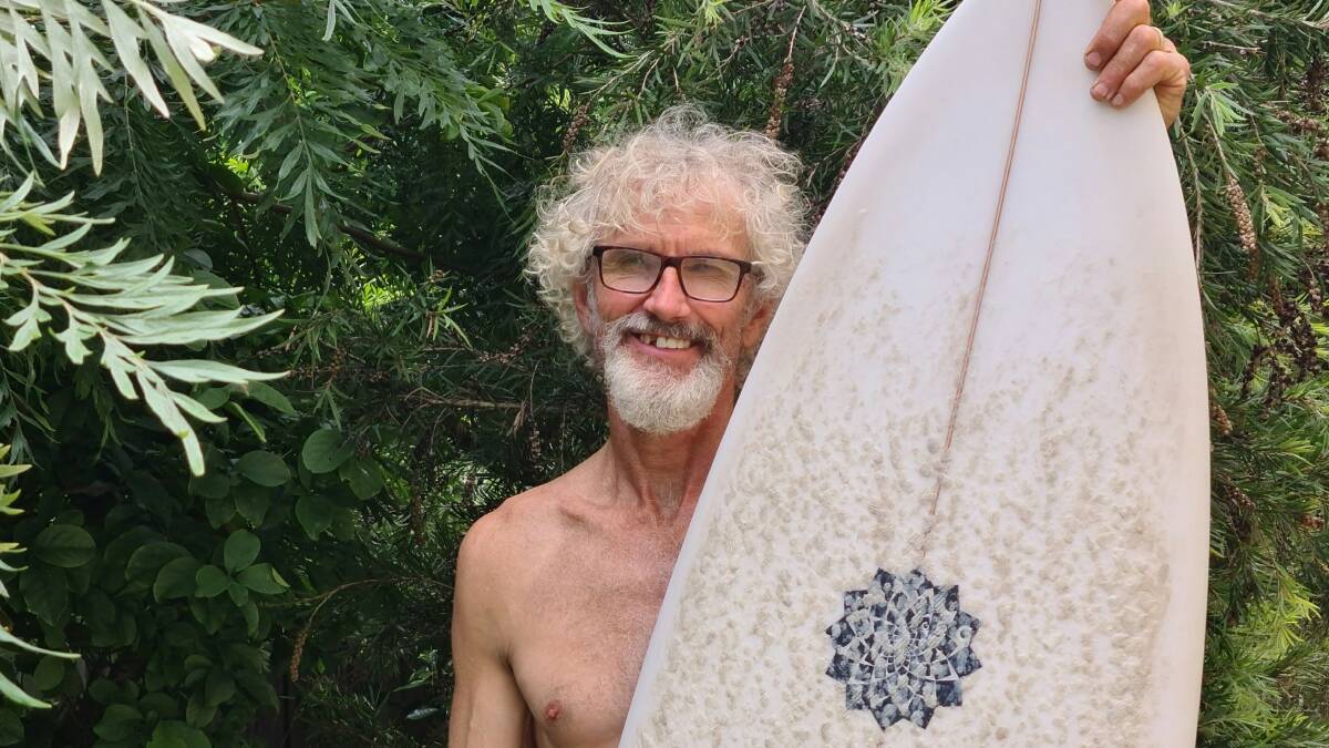 Shoalhaven artist and surfer Mick Purdy says surfers from all over the country gravitate to the break at Green Island, Cunjarong Point.