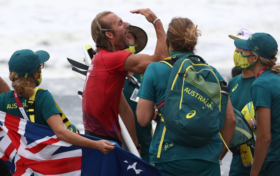 Culburra Beach's Owen Wright is into the Olympic Games semi-finals.