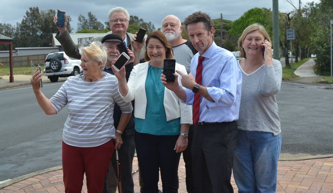 COVERAGE ISSUES: Labor’s Gilmore candidate Fiona Phillips Shadow minister for regional communications Stephen Jones launched their campaign, to fix Princes Highway mobile black spots, in Milton. 