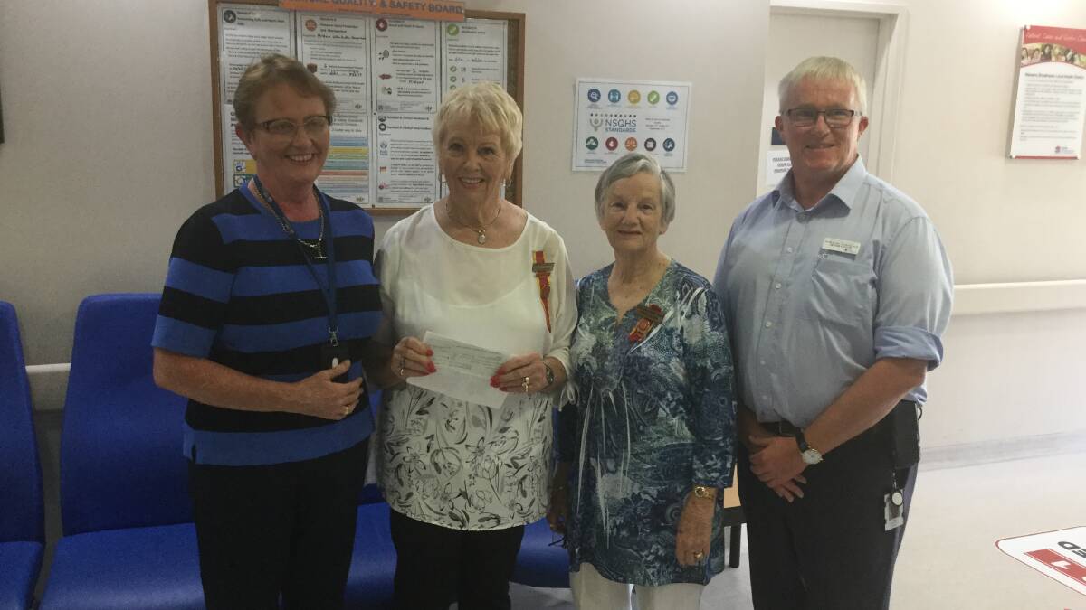 BETTER OFF: Illawarra Shoalhaven Local Health District chief executive Margot Mains and Milton Ulladulla Hospital's acting operations manager Dennis Leanne (right) receive a cheque from Milton Ulladulla Auxiliary president, Judy Bond and past president Carmin Sullivan.



A Big thank you to our community for your on going support.